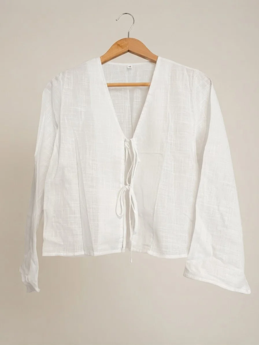 Camiseta lino blanca — foto 1