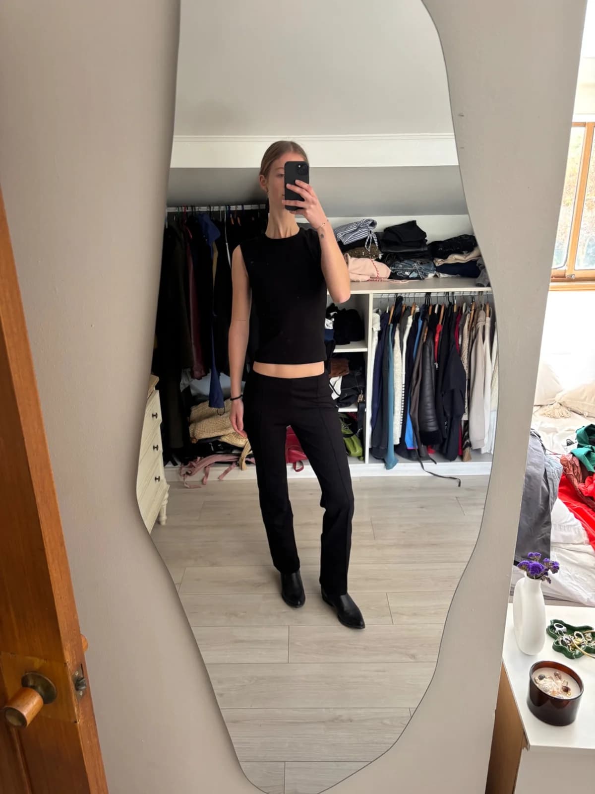 Pantalon sastrero negro diseñador