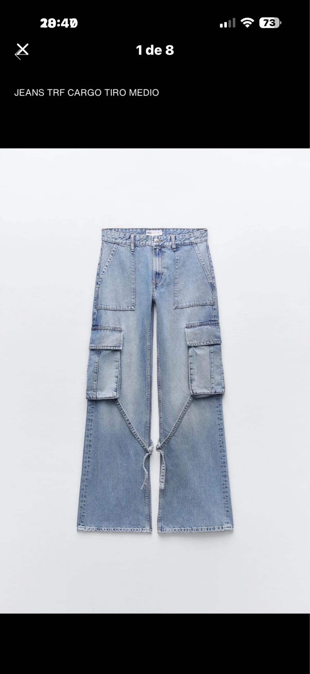 Jeans Zara cargo talla 38 — foto 1