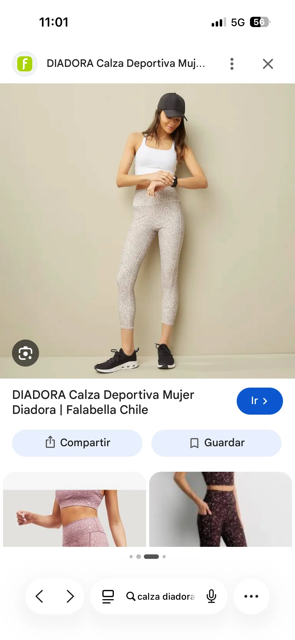 Usado por Geraldine González Jerez, Calza deportiva , talla L