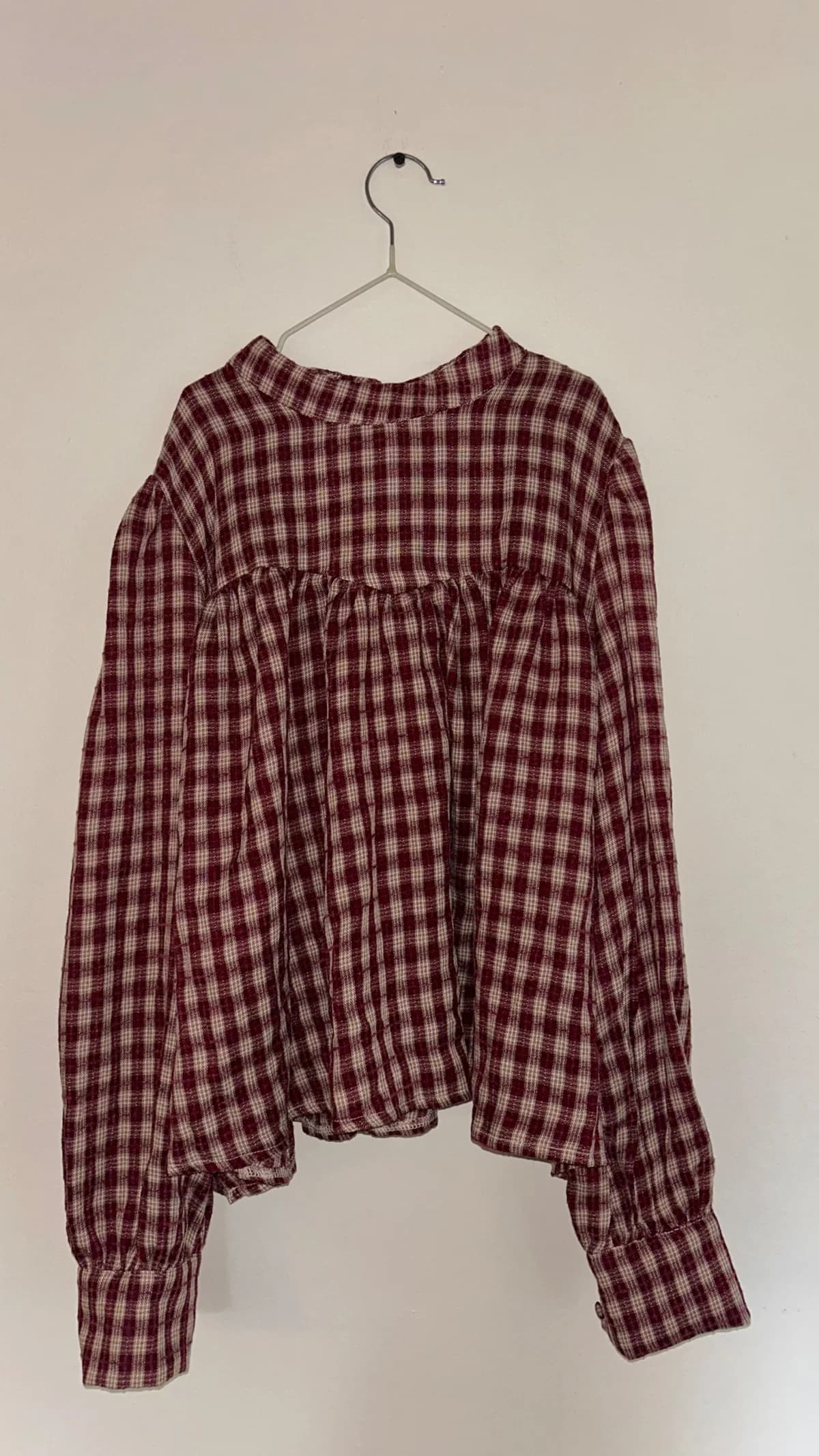 Blusa roja cuadrille