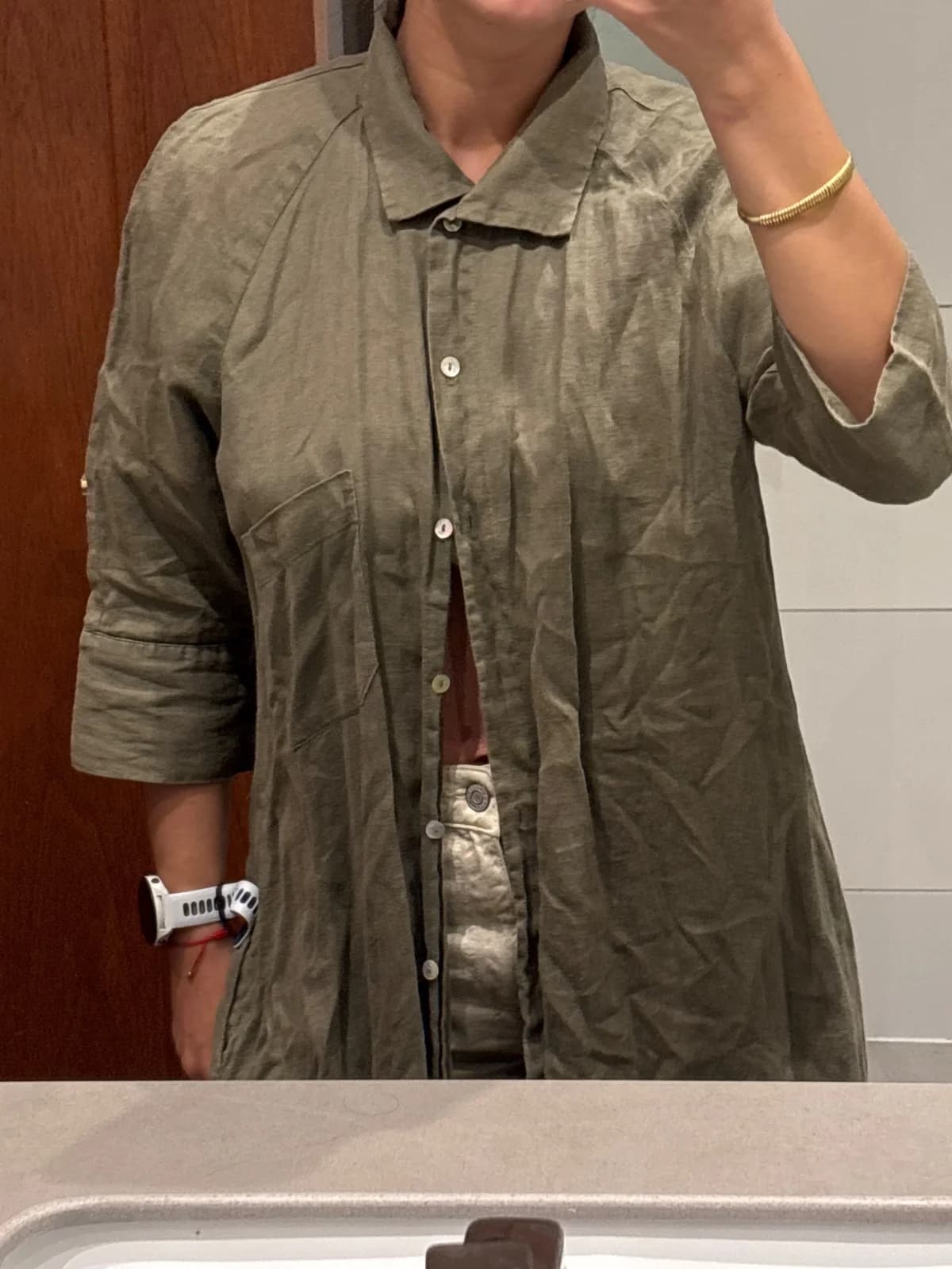 Usado por Dolores Seguel Márquez, Camisa tipo vestido ZARA, talla M