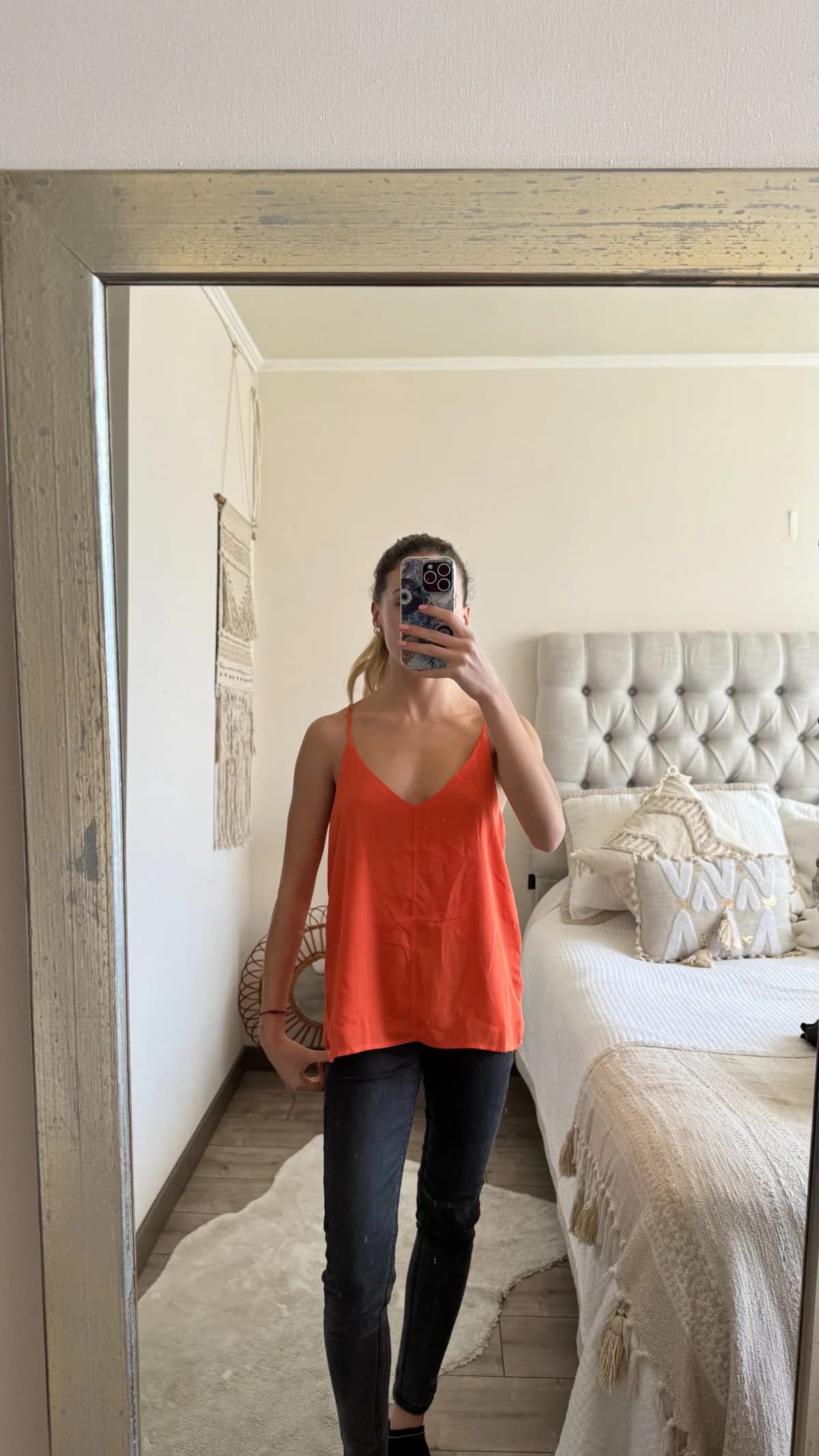 Polera básica naranja