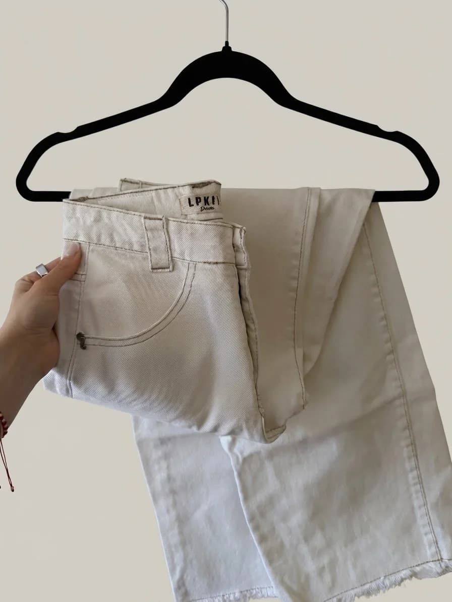 Usado por fernanda robertson, Jeans blanco LPK, talla 32