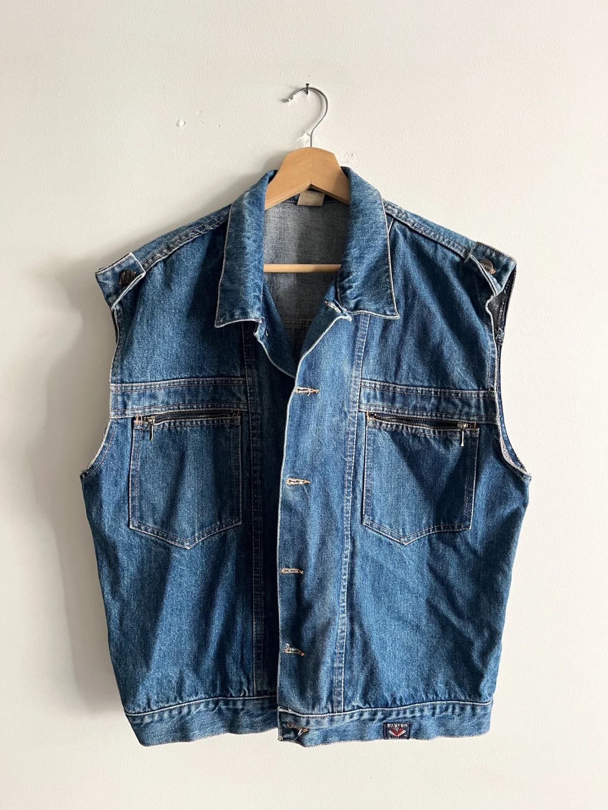 Usado por Camila Briseño, Chaqueta Jeans Vintage, talla L