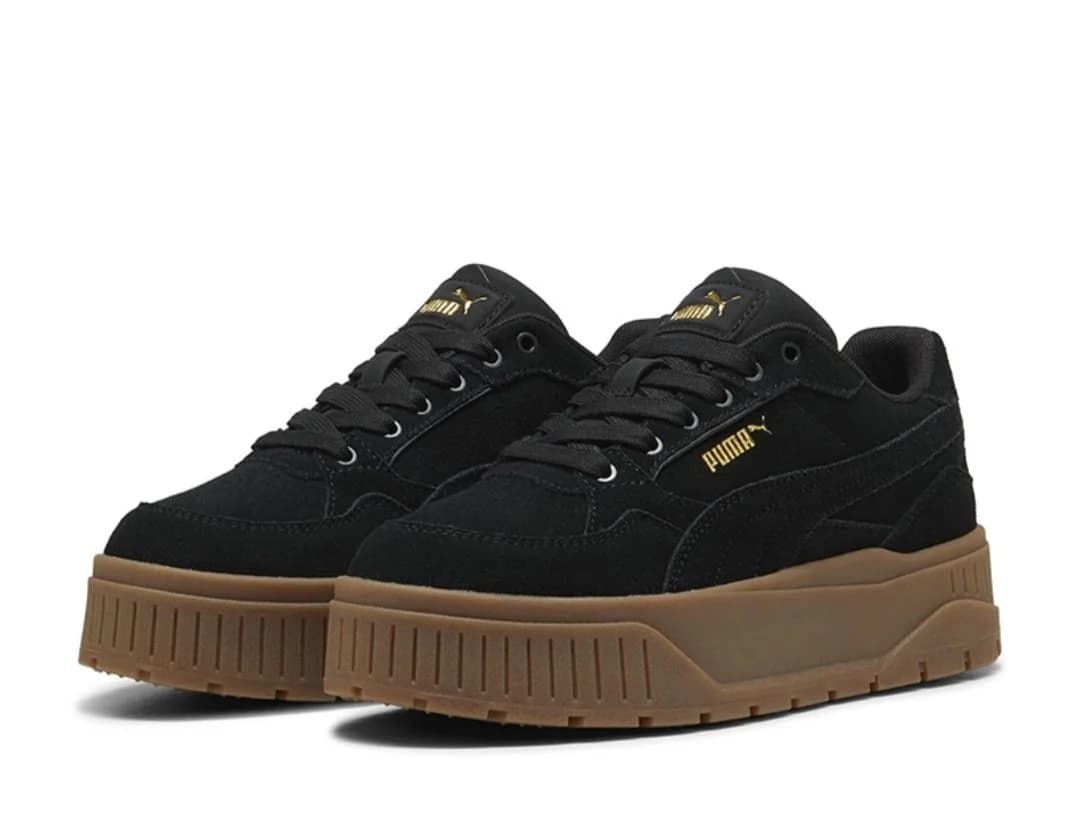 Zapatillas negras gamuza