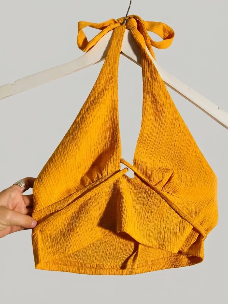 Usado por Florencia Acosta breschi, Top naranja , talla S