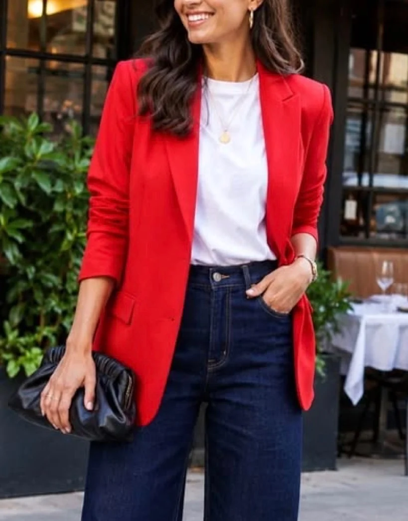 Usado por Ferni Villarroel, Blazer Rojo S