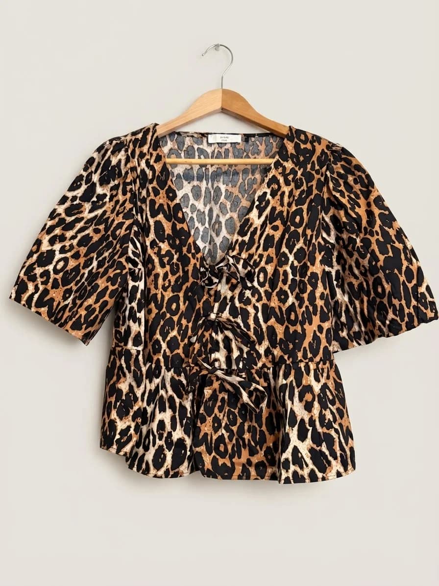 Polera estampado leopardo — foto 1