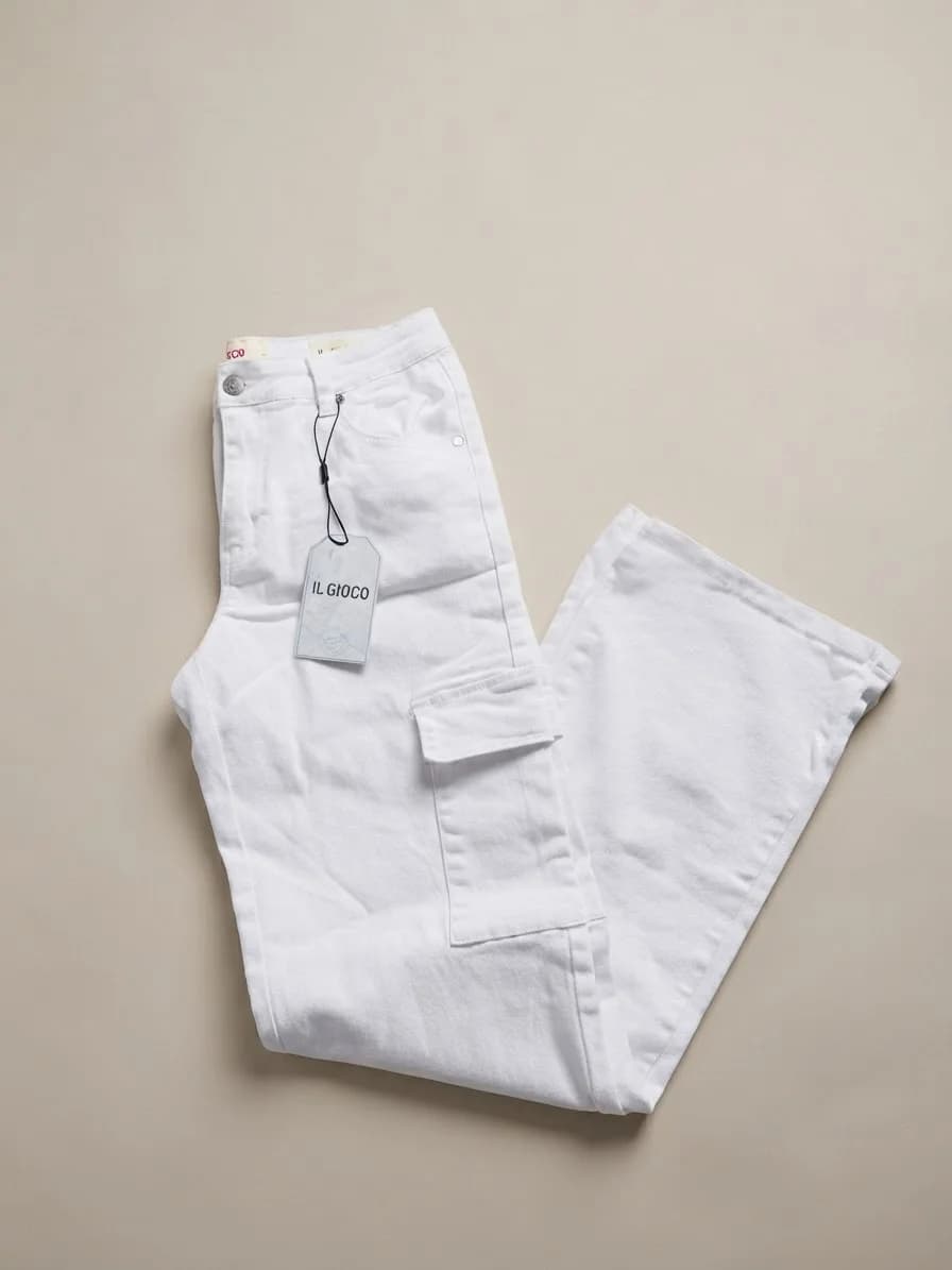 Jeans cargo blancos — foto 1