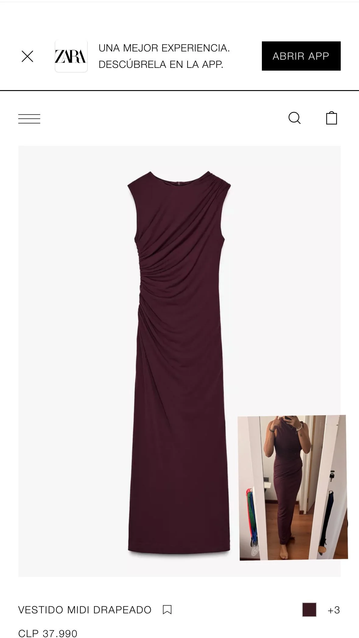 Usado por Daniela Contreras Aguirre, Vestido Zara , talla M