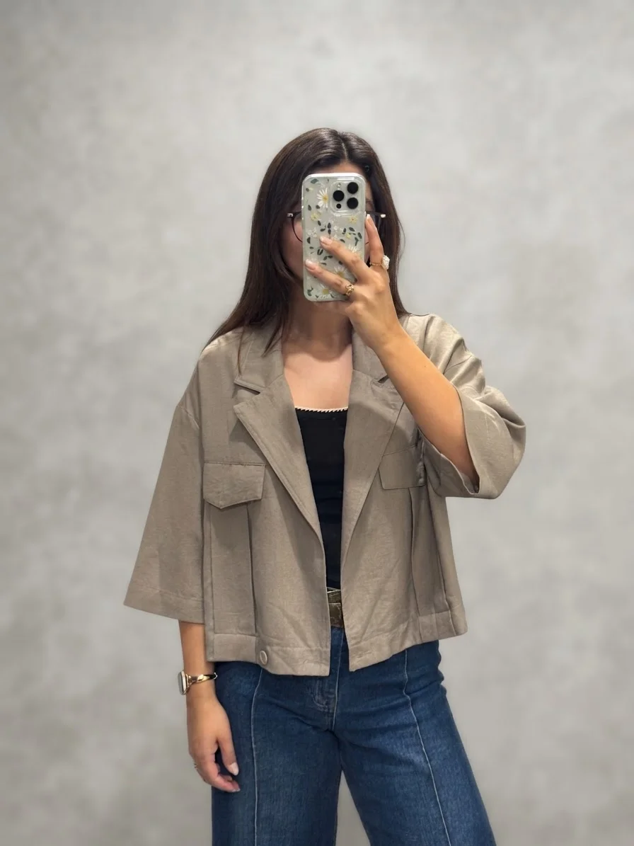 Usado por Marjorie Tapia, Chaqueta gris , talla m