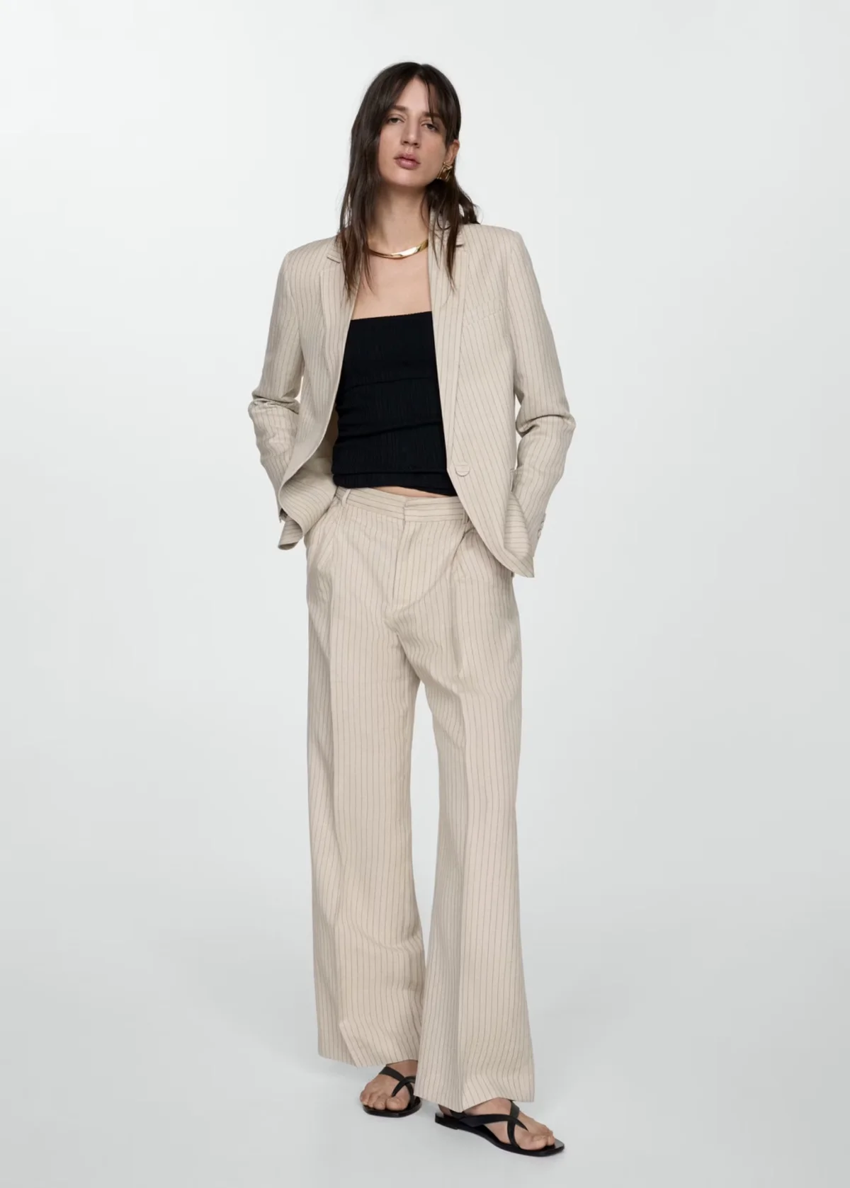 Pantalón traje rayas mango — foto 1