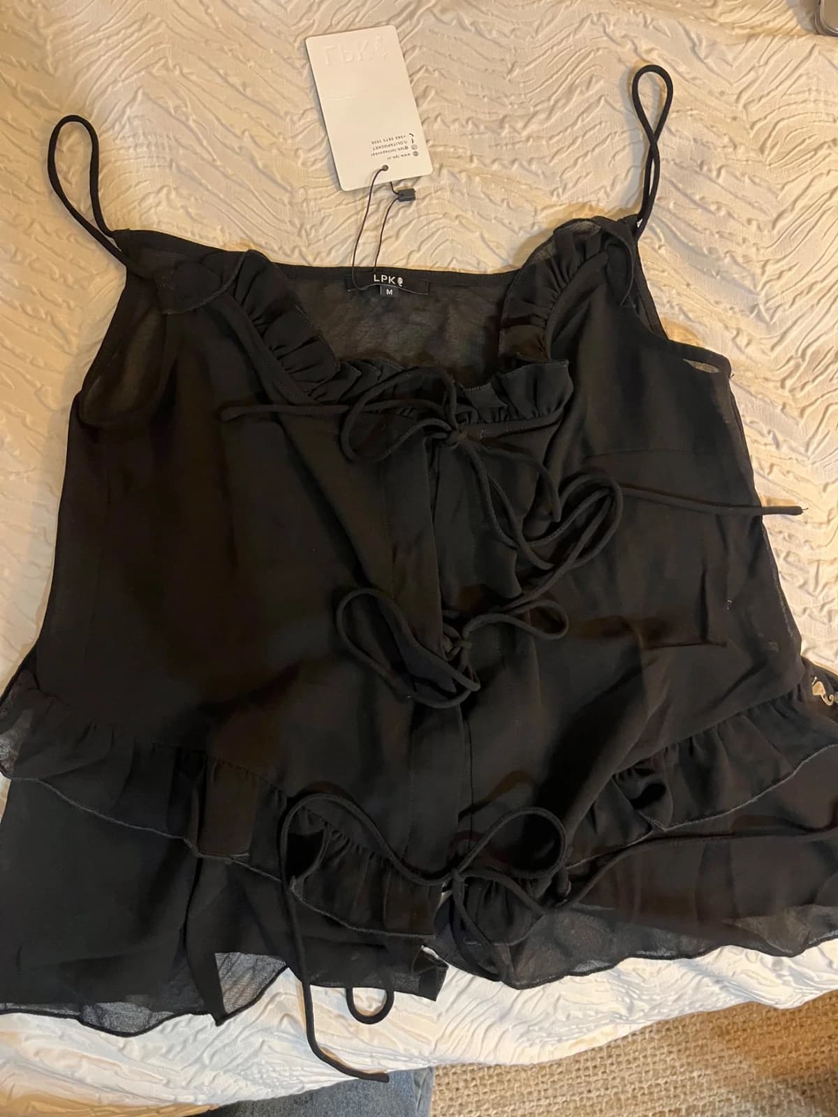 Usado por Antonia Robertson reitze, Blusa Transparente LPK, talla M