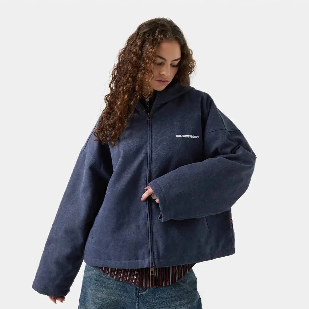 EME STUDIOS Bulwark Canva Navy Coat — foto 1