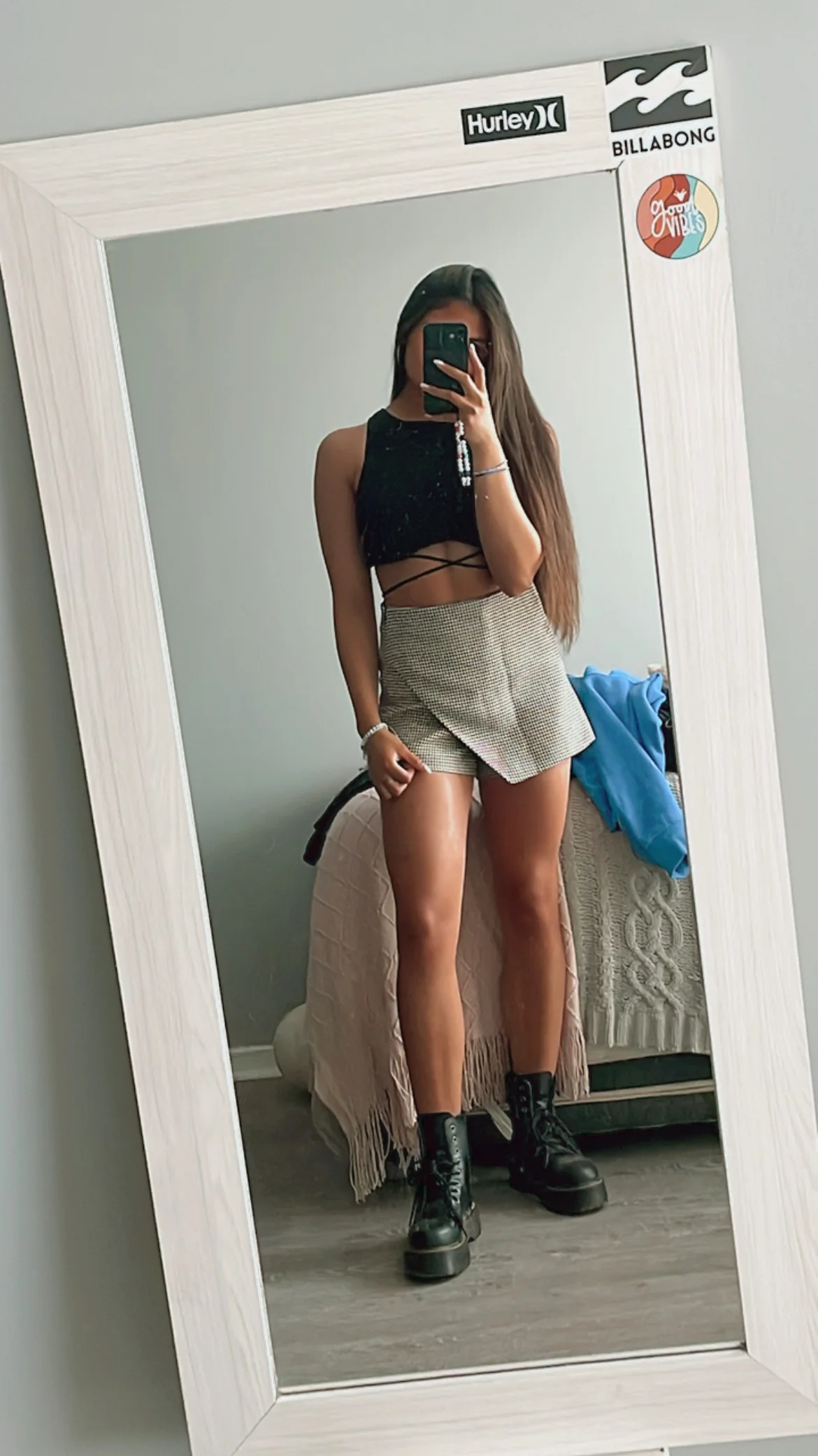 Usado por Alexandra León, Falda formal , talla S