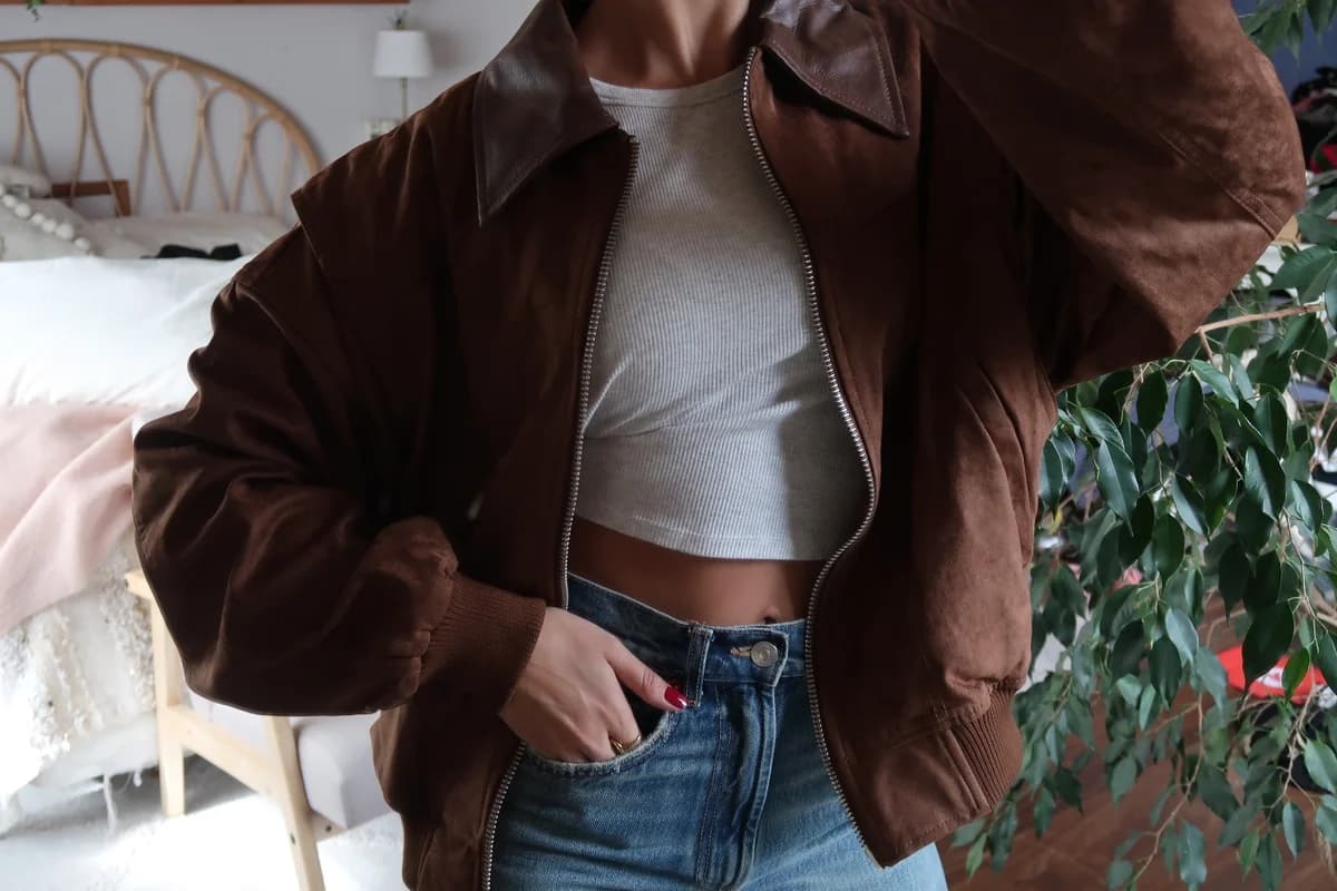 Bomber eco cuero