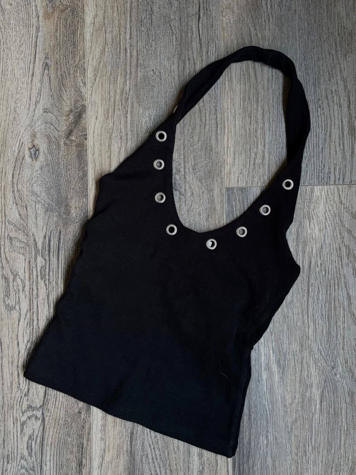 Usado por Rosario Carrasco, Top Zara Ojetillos, talla S