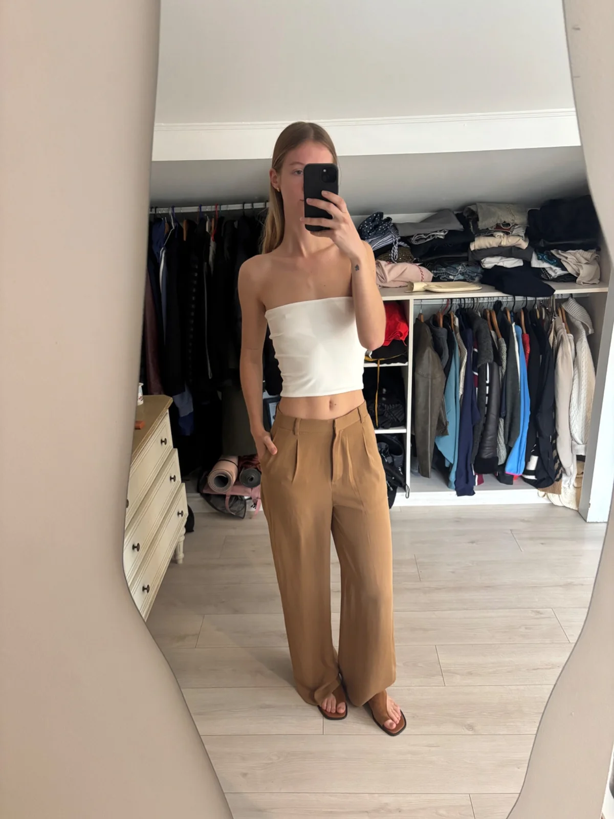 Pantalones sastreros camel nuevos