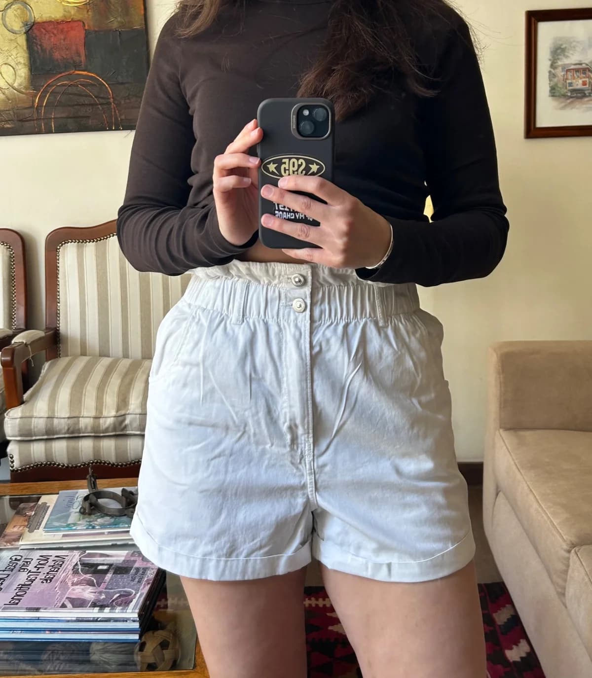Usado por Amalia Traub , Short blanco , talla 38