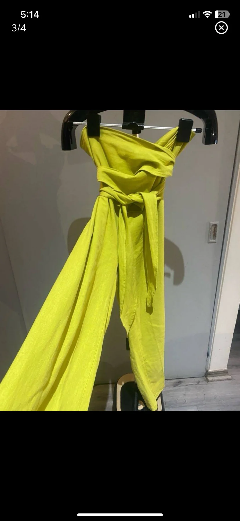Usado por Carla Alvarez, Pantalón Lino , talla S