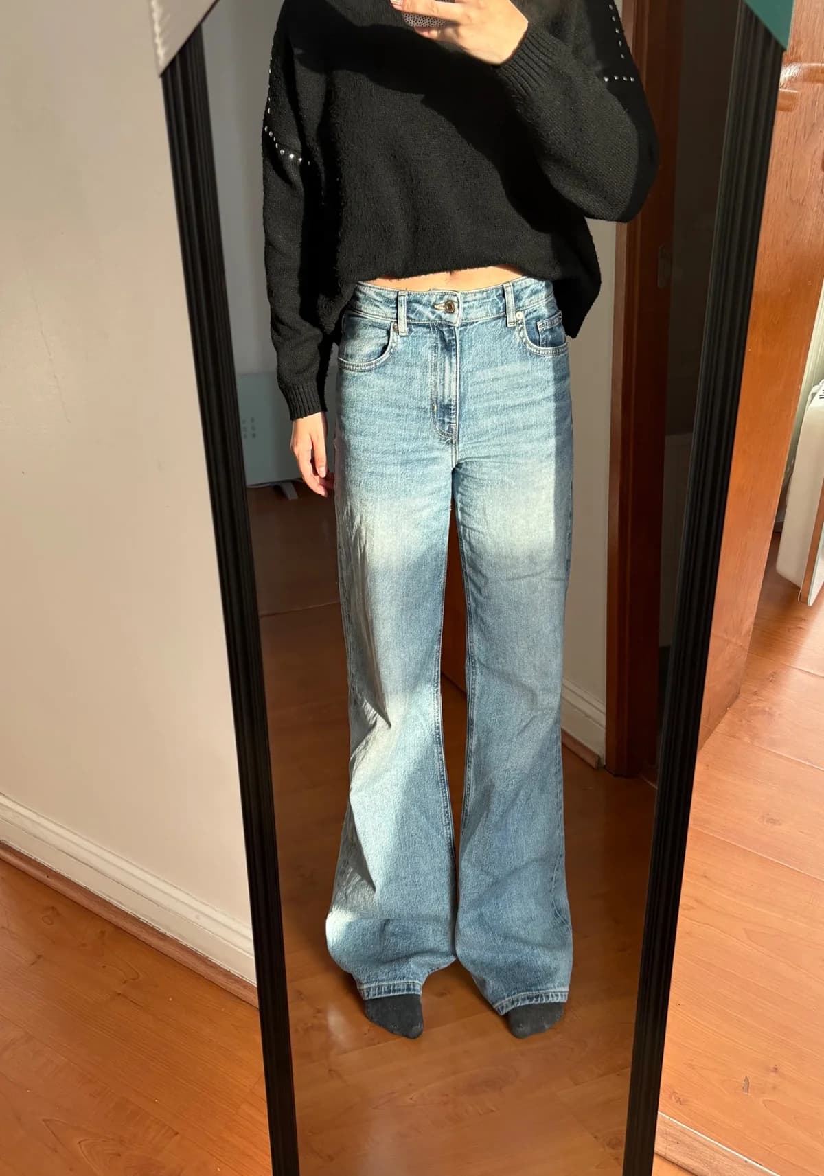 Jeans Wide Leg Mid Rise