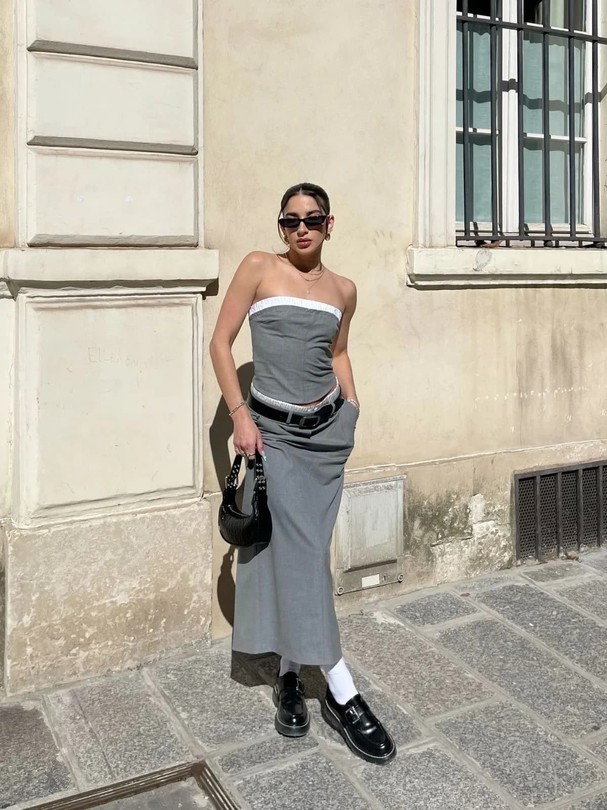 Usado por Camila Catalán Ulloa, Top gris , talla XS