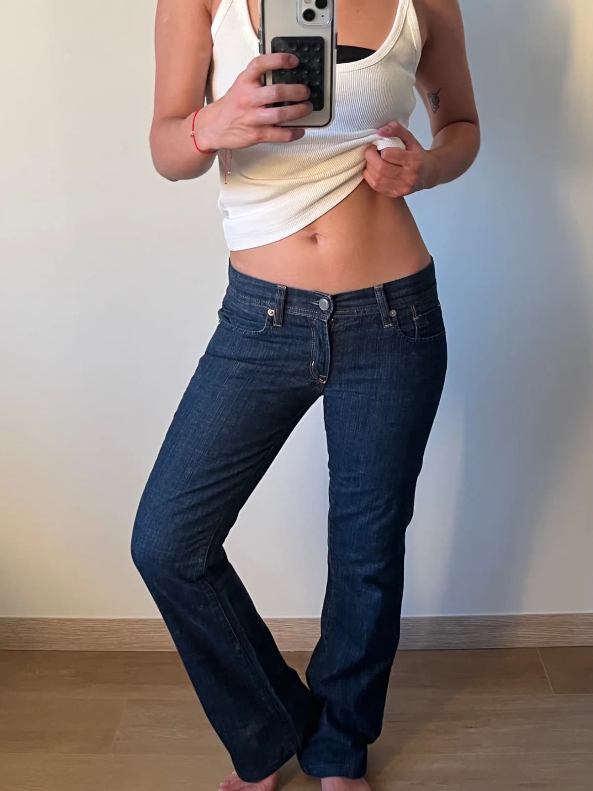 Usado por Fer Pavez, Jeans tiro bajo, talla 32