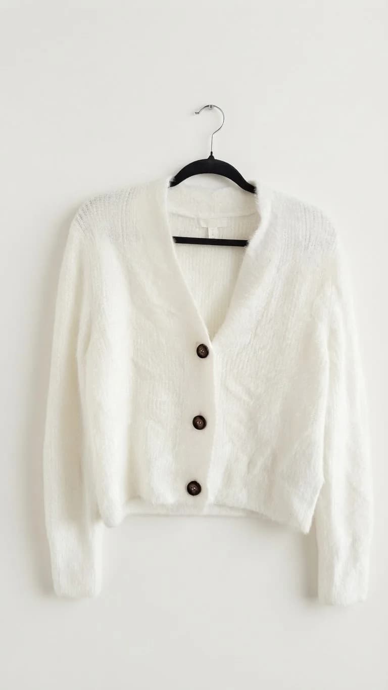 Usado por Isidora Baxter, Chaleco Blanco Peludo, talla XS