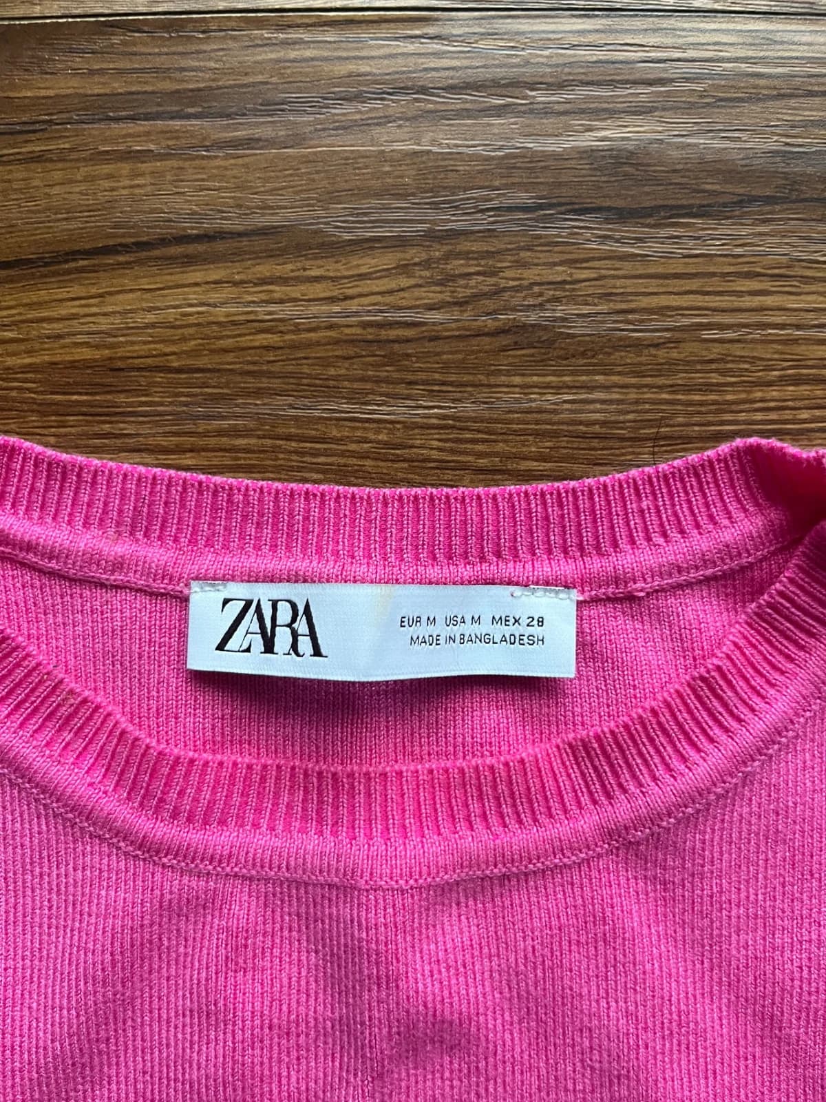 Top rosado zara