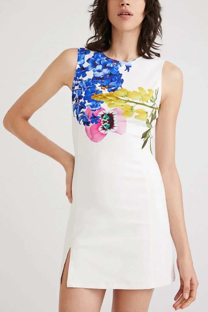 VESTIDO BLANCO M. CHRISTIAN LACROIX DESIGUAL