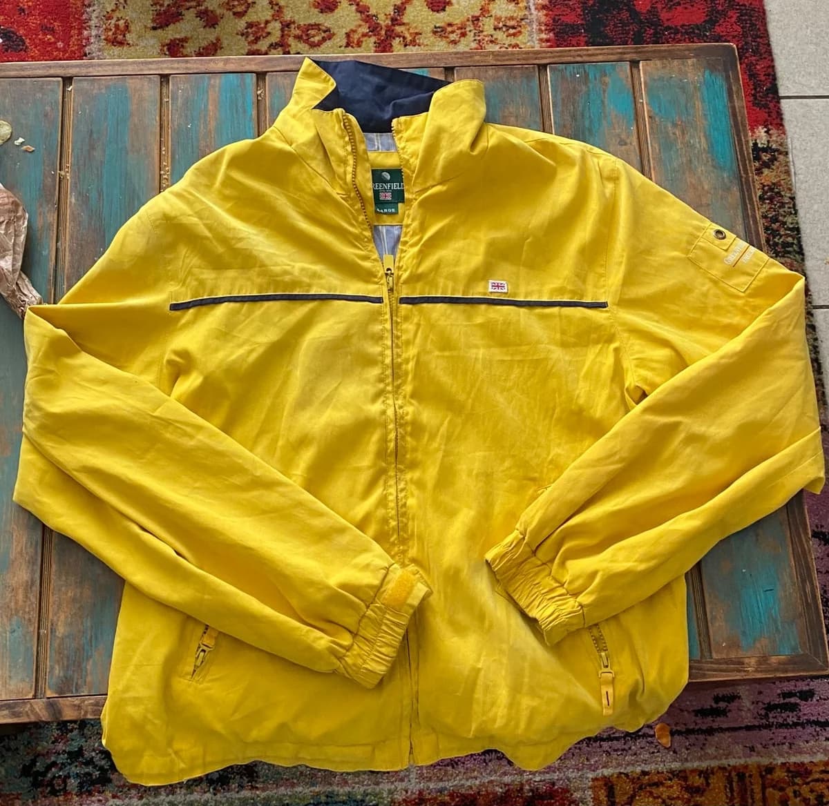 Usado por Sofia Villegas, Chaqueta Amarilla Greenfield , talla L