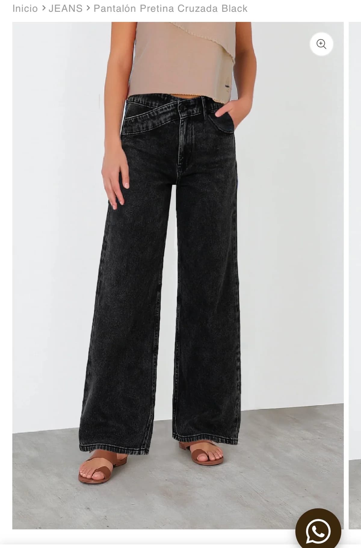 Usado por Revive, Jeans pretina cruzada , talla 36