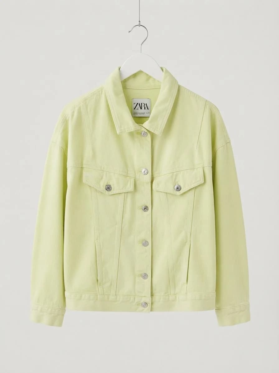 Usado por María José Muñoz, Chaqueta jeans amarillo, talla Xs