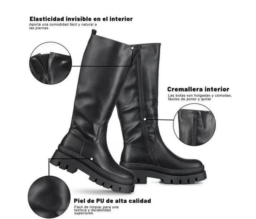 Usado por Mili S. Orellana , Botas largas negras , talla 36