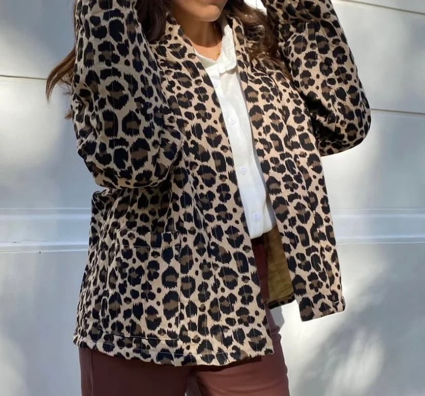 Chaqueta algodón animal print — foto 1