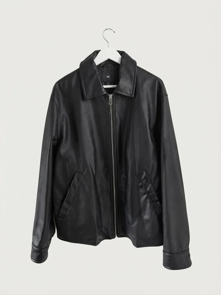 Usado por María José Muñoz, Chaqueta cuero h&m, talla XL