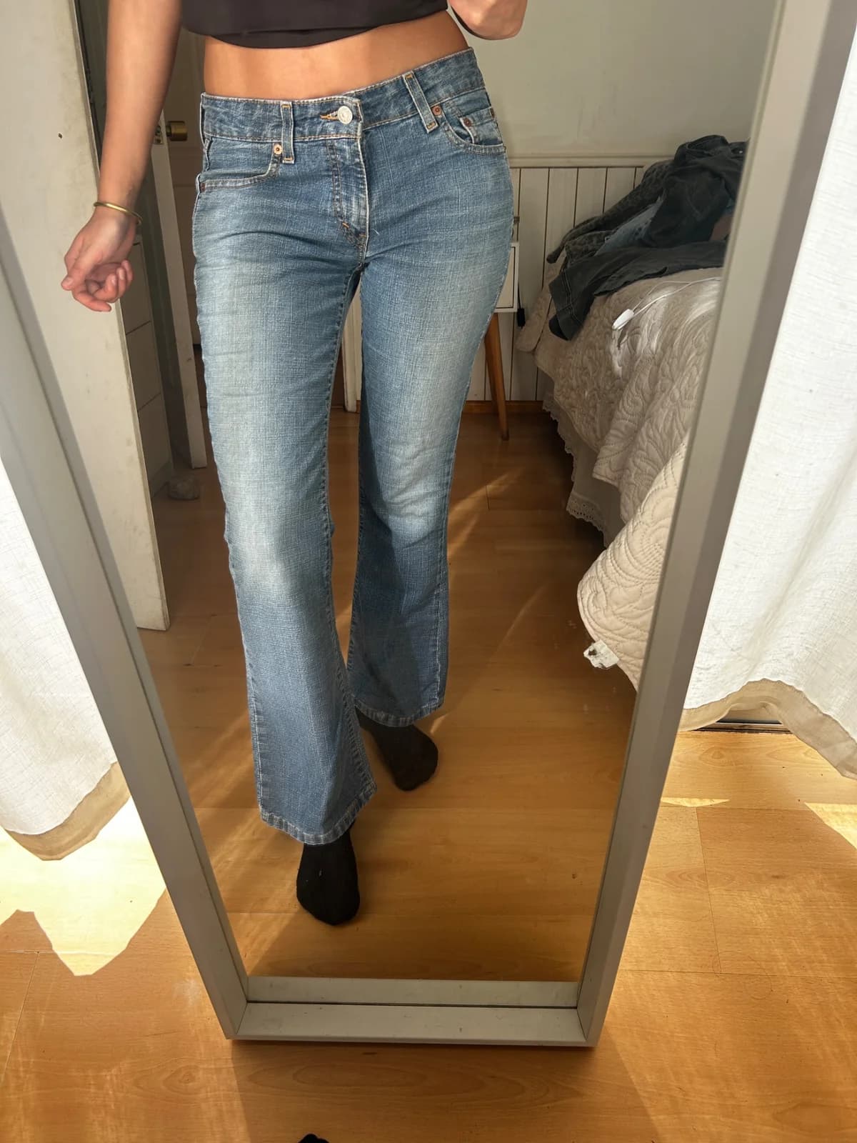 Usado por Catalina Leiva, Jeans Levi’s talla 34 tiro bajo , talla 34