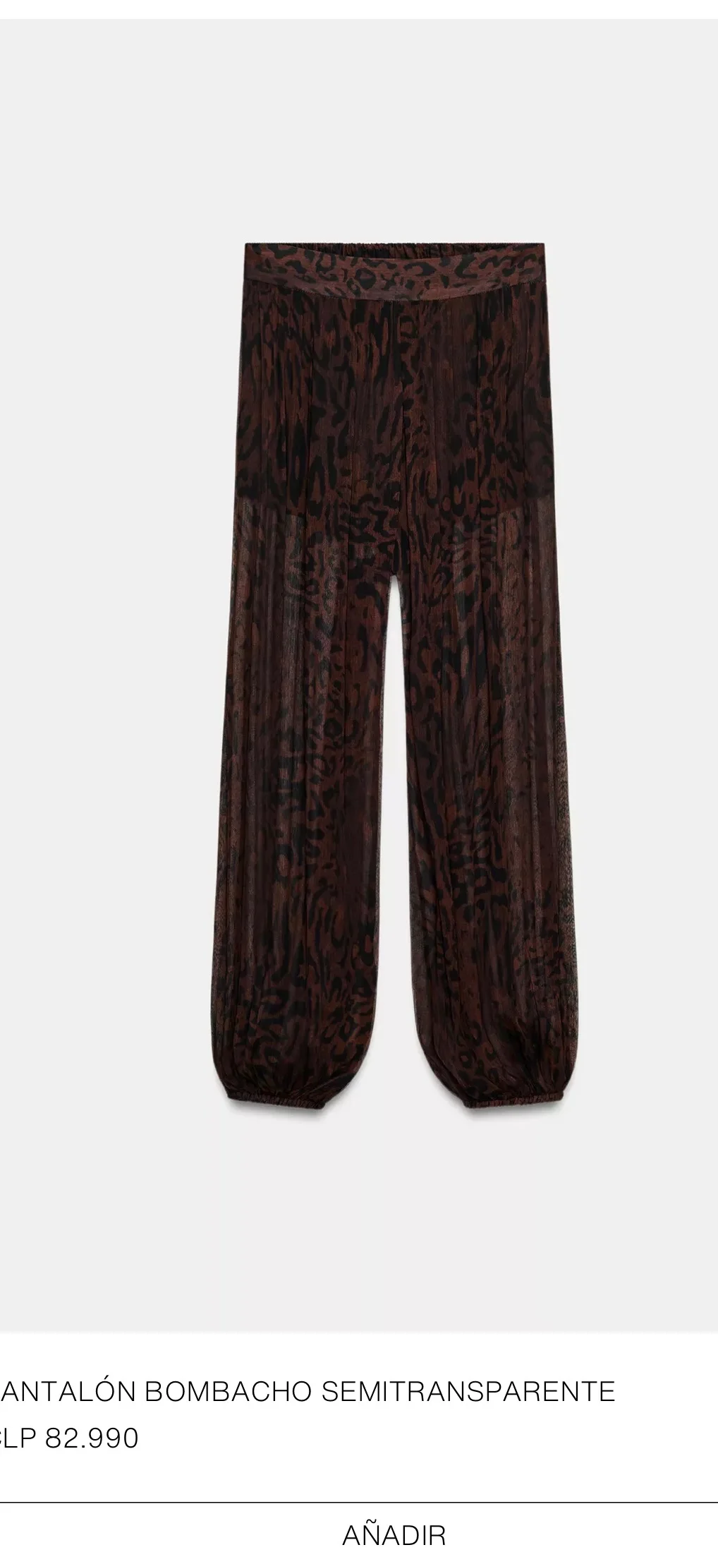 Usado por Marcela Molina, Pantalón bombacho Zara , talla Xs