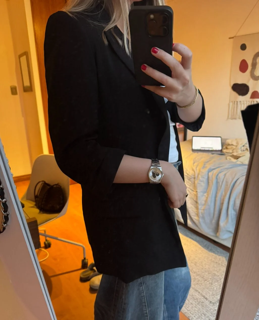 Usado por Victoria Rau, Blazer zara negro, talla M