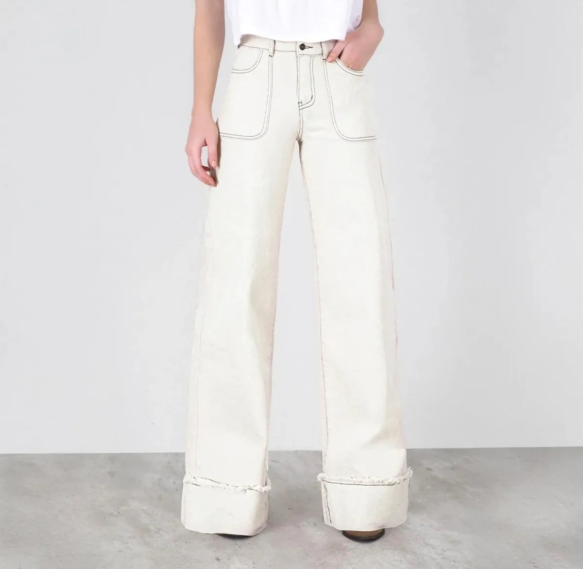 Usado por Constanza María Sánchez, Raindoor wide leg sun , talla 38