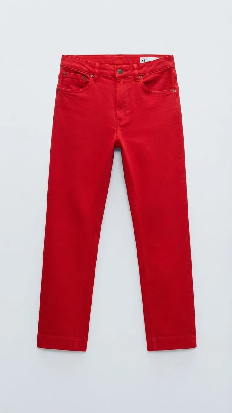 Jeans rojo Zara — foto 1