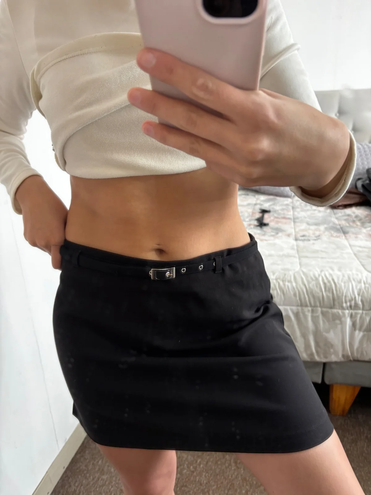 Usado por Vicky Duran, Falda formal negra , talla M