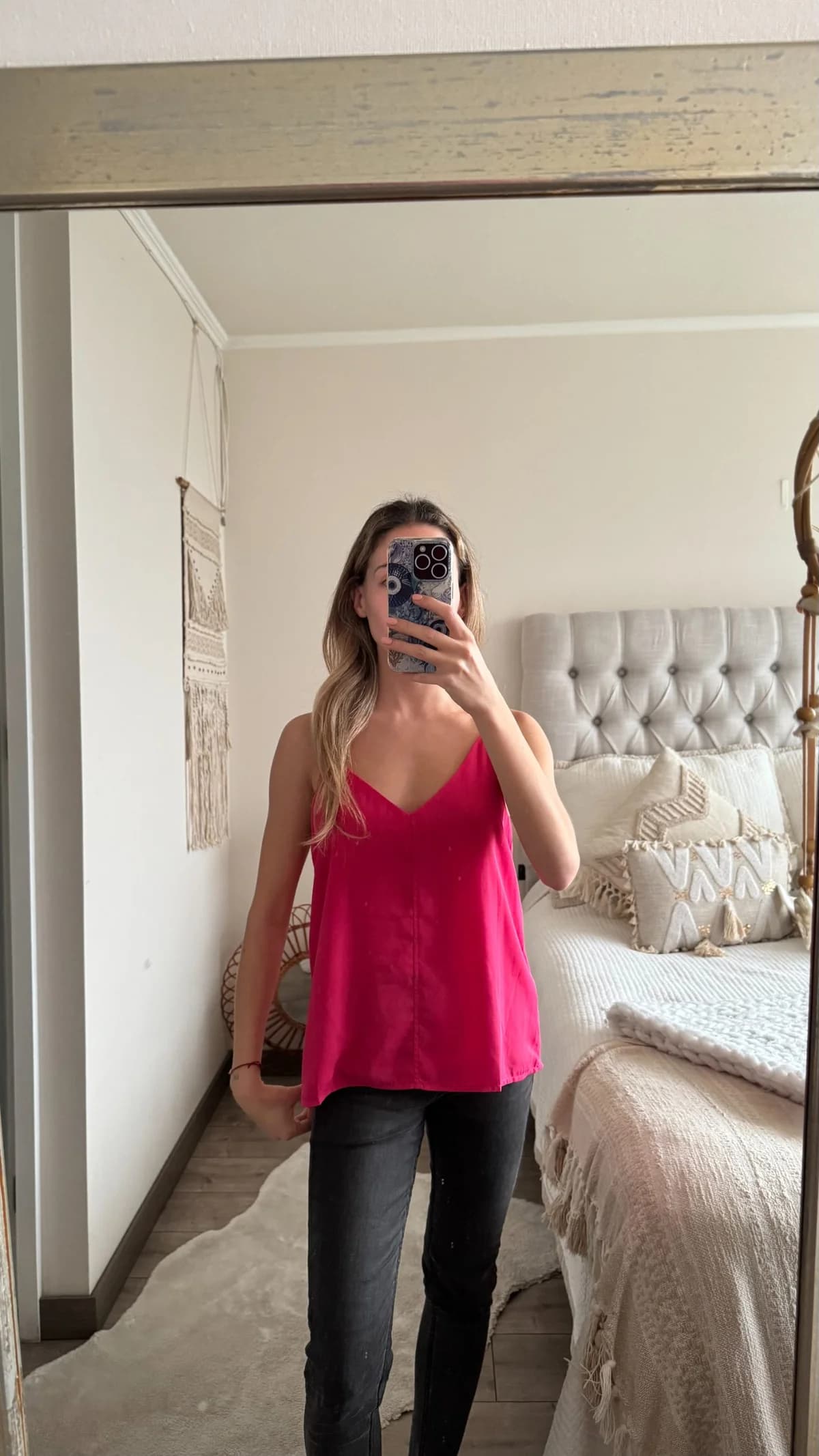 Polera básica fucsia