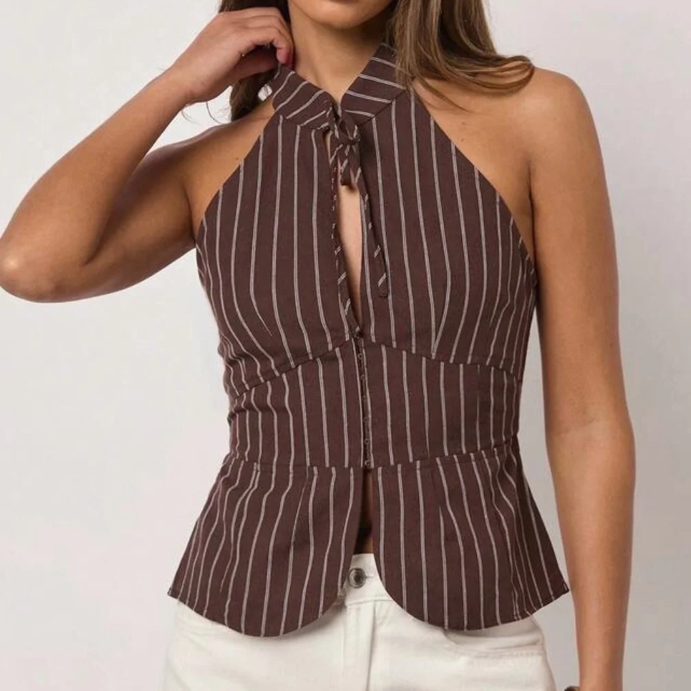 Usado por Elisa Fullerton, Top Xs nuevo, talla Xs