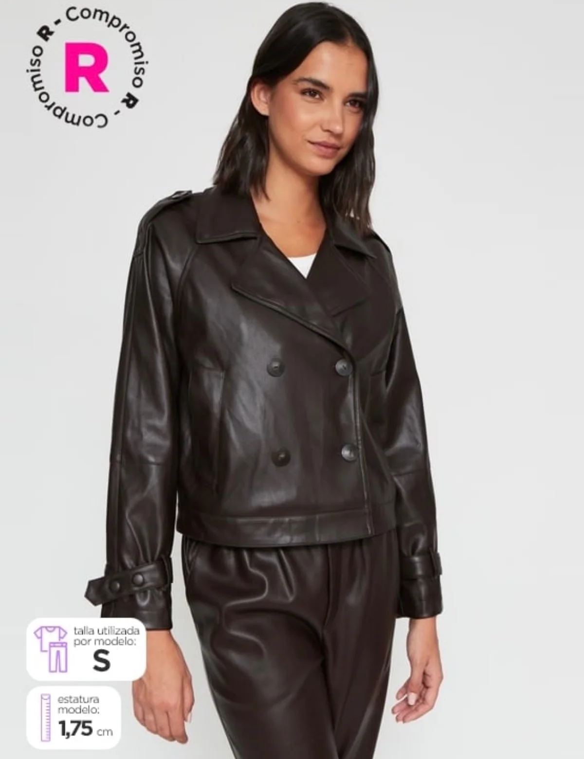 Usado por Trinidad donoso, Chaqueta Marquis Pu, talla S