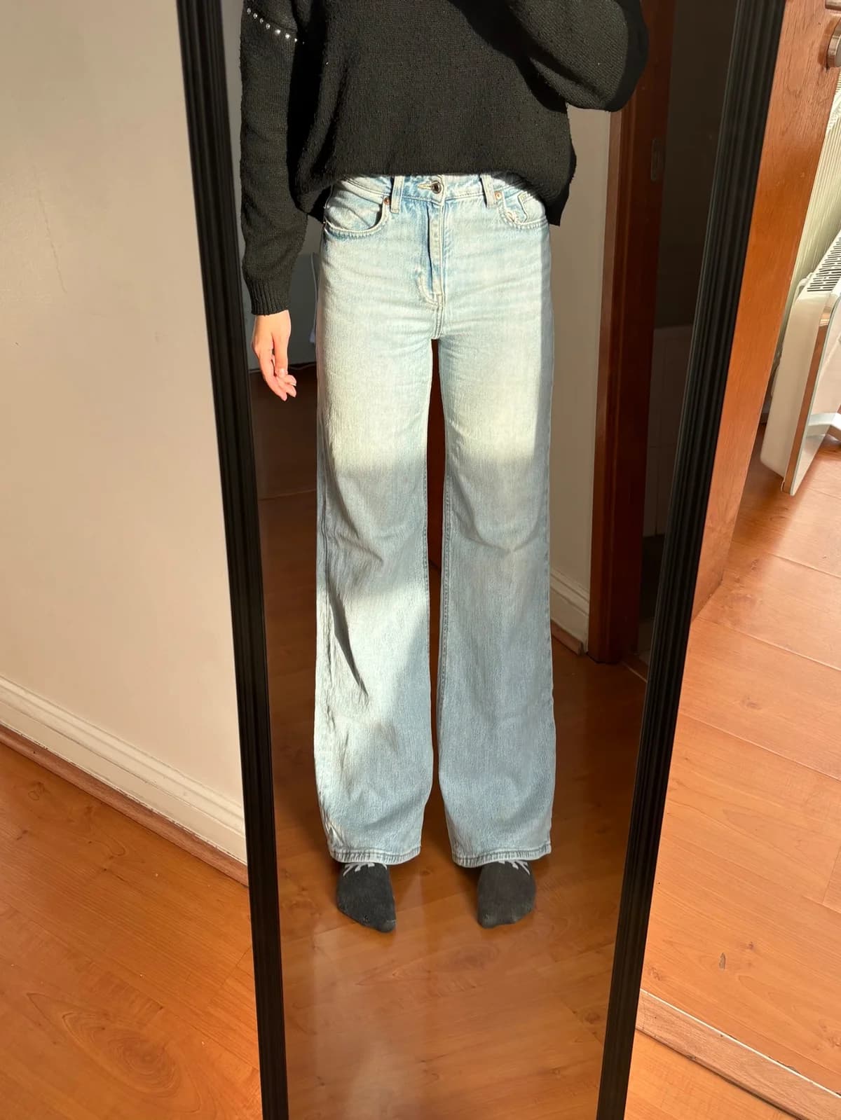 Jeans Wide Leg High Rise