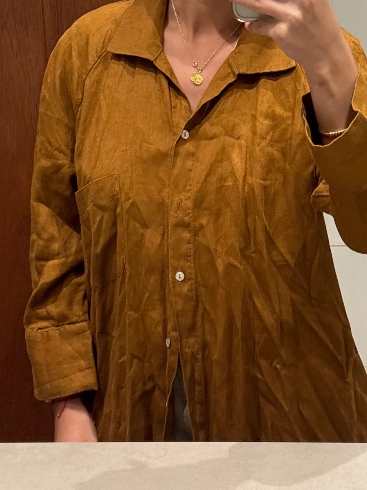 Usado por Dolores Seguel Márquez, Camisa larga ZARA tipo vestido , talla M