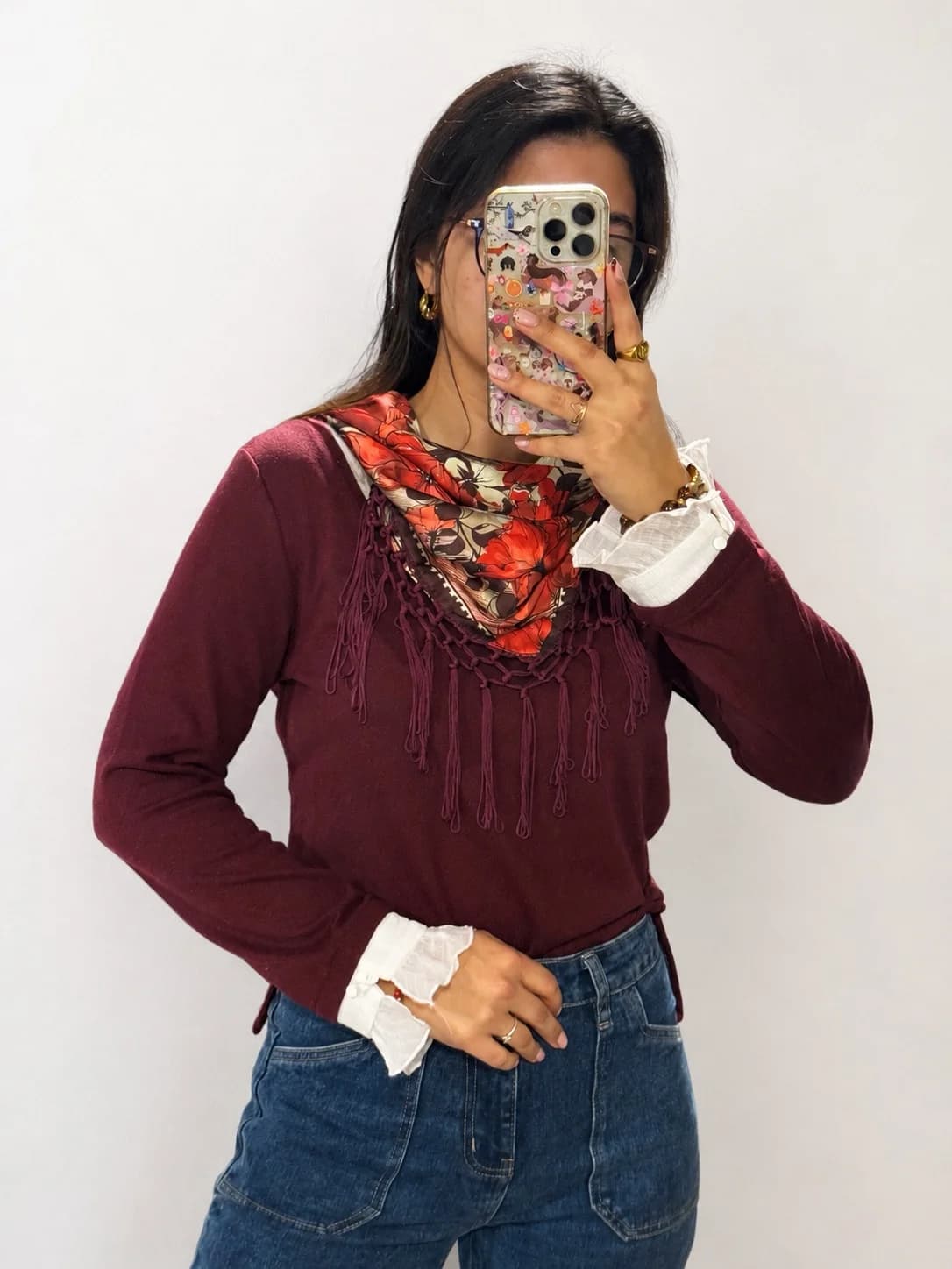 Usado por Marjorie Tapia, Chaleco punto roma, talla s
