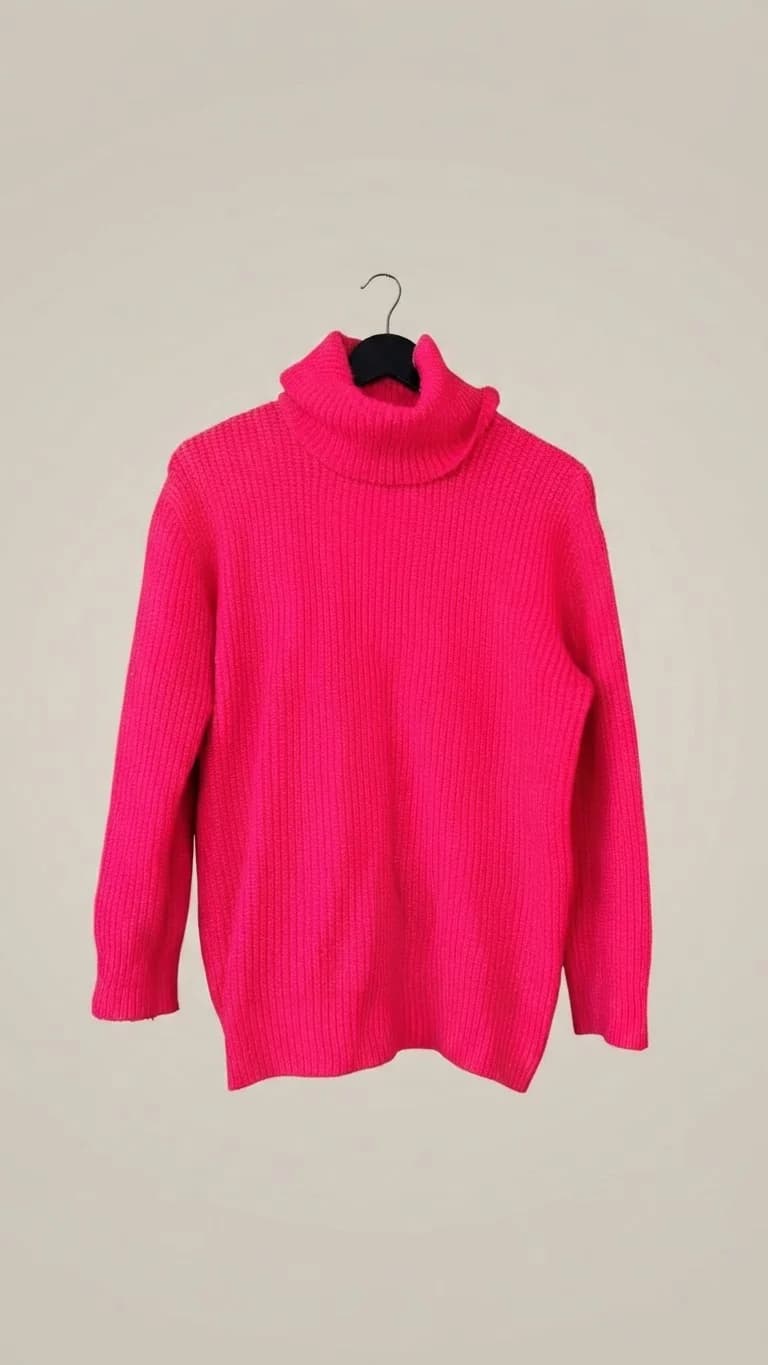 Suéter Fucsia con cuello
